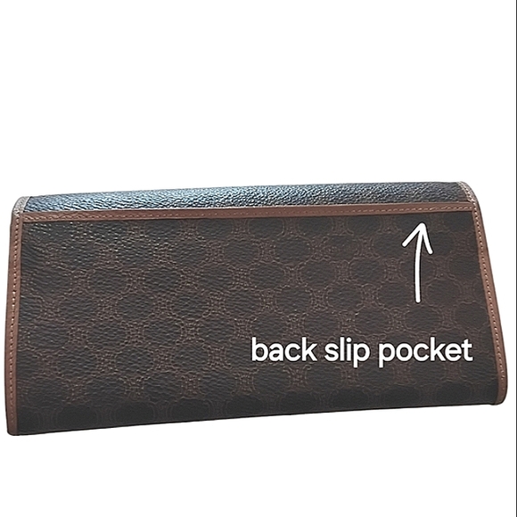 Celine Macadam Long Wallet Leather & Canvas Kisslock Section - Picture 16 of 17